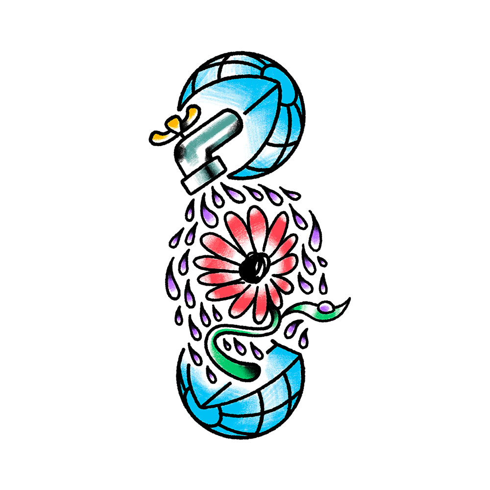 Groovy Flower – Flash Tattoo #246