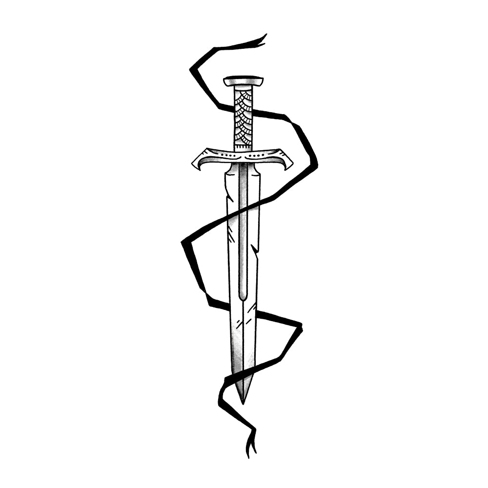 Sword n' Ribbon – Flash Tattoo #259