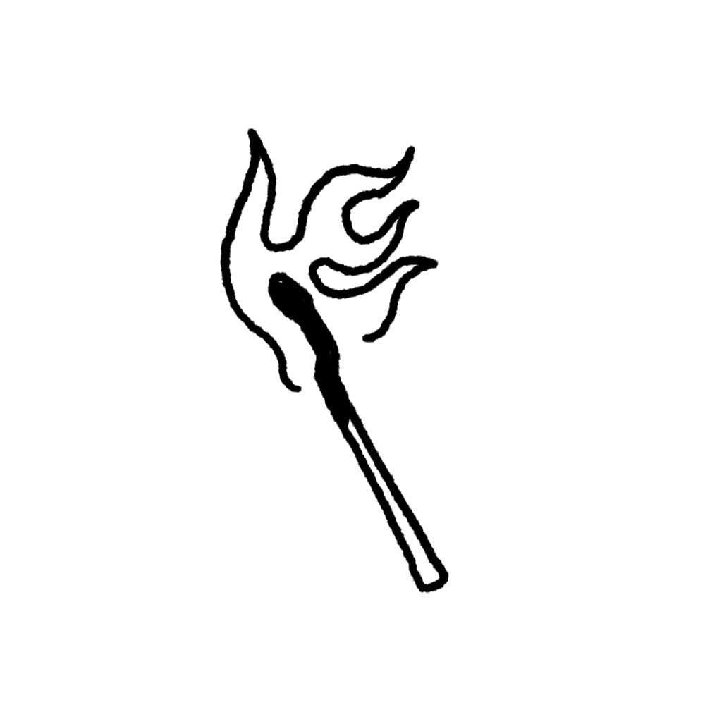 Flaming Matchstick – Flash Tattoo #26